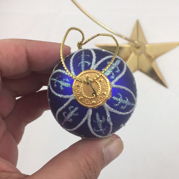 Vintage GKI/Bethlehem Glass Egg shaped embellished Christmas Ornament - Picture 7 of 8